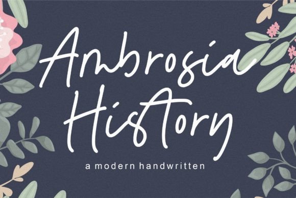 Ambrosia History: A Handwritten Font for Editorial Stories