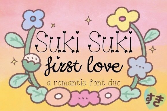 Transform Your Brand with Suki Suki First Love Font