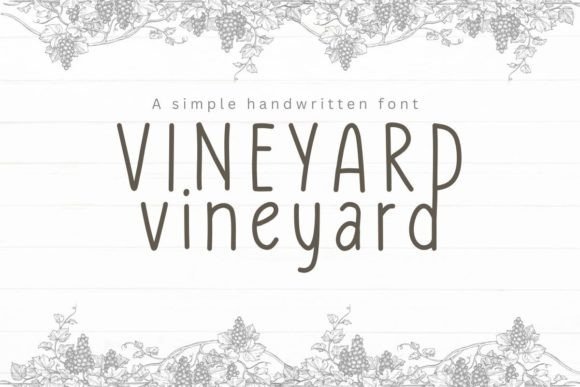 Vineyard Font: A Simple, Neat Handwritten Script for Web Design